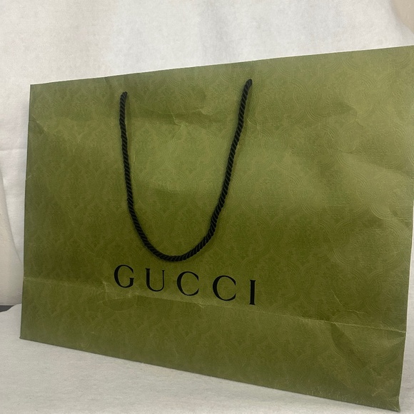 Gucci Handbags - Gucci XL Shopping Bag 23 x 17 x 8" Heavy embossed paper Rope handle Authentic